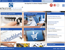 Tablet Screenshot of electrocontrol.ch